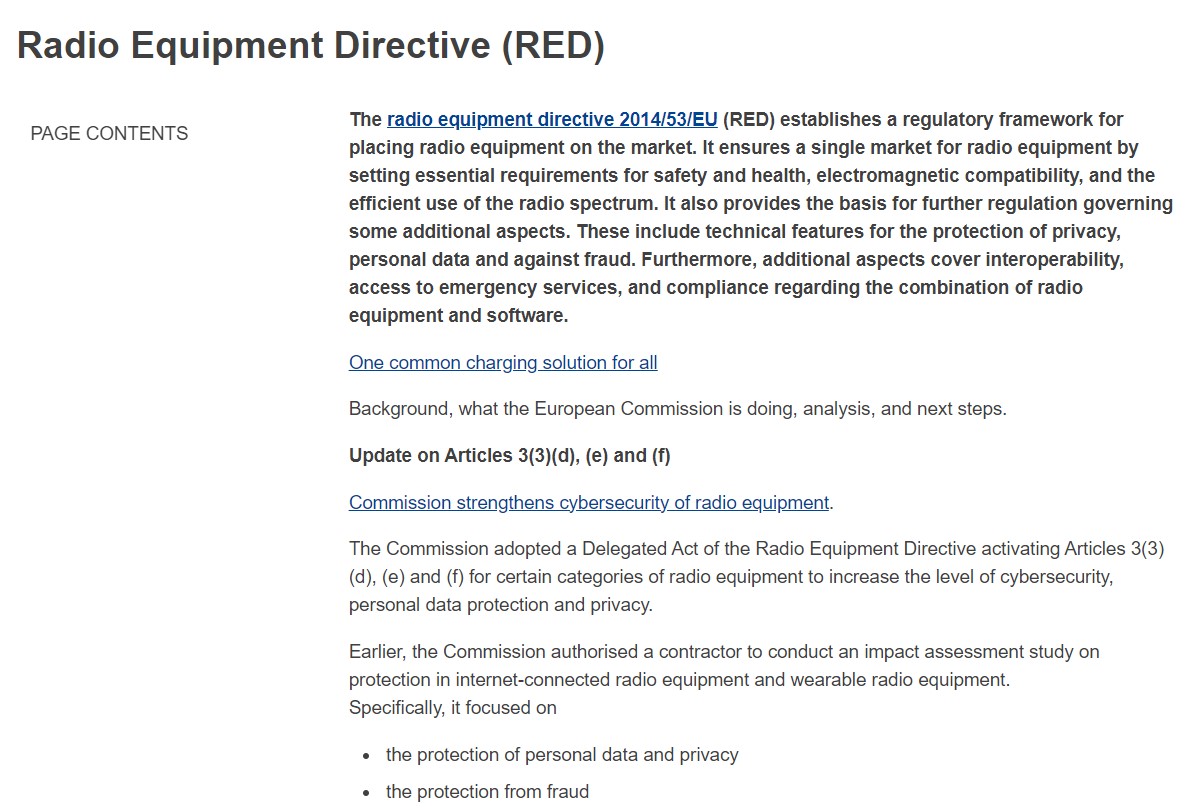 CE RED Wireless Certification in the European Union